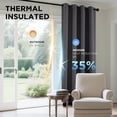 thumbnail image 4 of Cortinas Blackout Joydeco con aislamiento térmico, color gris oscuro, 240 cm, 4 of 9