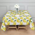 thumbnail image 3 of Yellow Lemon Fruit Slices White Pattern Square Tablecloth,Waterproof Square Table Cover,Wipeable Spillproof Washable Table Cover for Home Kitchen Party Decor 42"X42"(107x107cm), 3 of 6