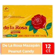 De La Rosa Mazapan Style Mexican Peanut Candy, 12 Count