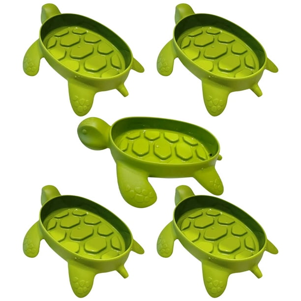 Jabonera de baño con forma de tortuga, soporte de jabón autodrenante, bandeja decorativa para jabón, 5 uds.
