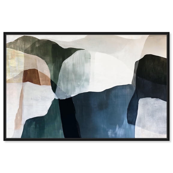 Mountain Mist Canvas Digital Abstract by Art Remedy, Black Frame, 15 x 10