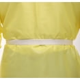 thumbnail image 4 of Pack of 1 | Reusable Isolation Microfiber Gowns Longsleeve with Heavy-Duty Nylon tie Straps and Elastic Cuffs, Large, Bright Yellow | BERRY Compliant PPE Protective Isolation Gowns, 4 of 11