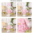 thumbnail image 4 of Stuffed Bunny Plush Toy Soft Doll with Floral Dress and Bow for Home Decor and Gift Suitable for Friends and Family, 4 of 5