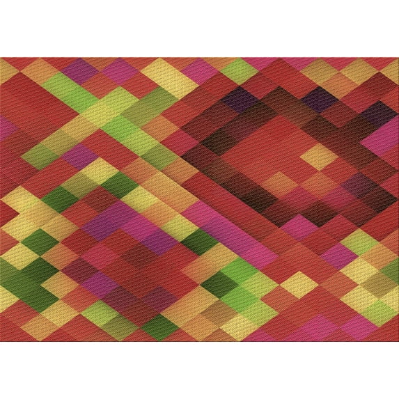 Ahgly Company Indoor Rectangle Patterned Love Red Area Rugs, 4' x 6'