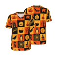 thumbnail image 6 of Rocae Halloween Banner Symbols for Breathable Men's Baseball T-Shirt Fashionable Casual Baseball Jersey, Moisture-wicking Sportswear X-Large, 6 of 9