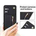 thumbnail image 6 of CCSmaller Crossbody Wallet Case for Samsung Galaxy S24, PU Leather Zipper Handbag Purse Flip Cover with Kickstand Case for Samsung Galaxy S24 ZP Black, 6 of 8