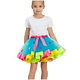 thumbnail image 3 of Elainilye Fashion Girls Tutu Dress Cute Star Net Yarn Princess Skirt Multi-color Skirt Bow Hairpin Suit, Sizes 2-8Y,Blue, 3 of 7