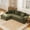 Green, variant on Aukfa Modular Sectional Sofa with Chaise, 95" Boneless Cloud Couch for Living Room, Black
