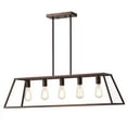 thumbnail image 4 of RADIANCE goods Industrial 5 Light Oil Rubbed Bronze Island Pendant Ceiling Fixture 38" Wide, 4 of 12