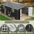 thumbnail image 2 of MUCHANT 12'x18' Outdoor Metal Storage Shed with Updated Frame Structure and Lockable Doors, Steel Garden Tool Sheds for Backyard, Patio, Lawn, 2 of 6