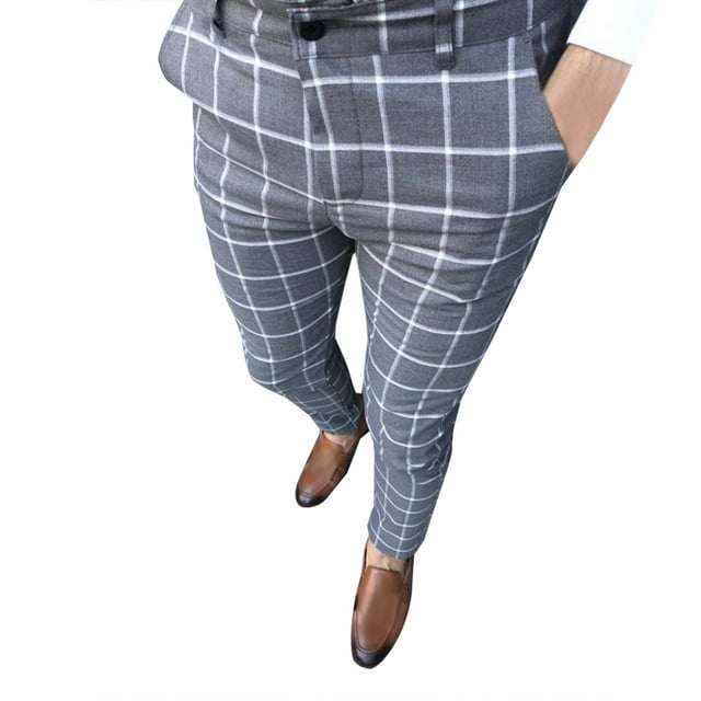 Plaid Pants for Men - Skinny Chinos Pants Men – Stretchy Men’s Fashion ...