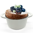thumbnail image 3 of RJ Legend 8.5 Ounce Othello-Colored Cast Iron Pot, Enameled Cast Iron Mini Pot, Round Mini Cocotte, Cast Iron Set 2-Piece Black and White Cast Iron Pots, 5.5-Inch Cast Iron Pot with Lid, 3 of 7