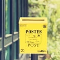 thumbnail image 2 of 2 PCS Wall Mount Mailbox Postal Unique Antique Office Yellow, 2 of 8