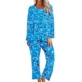 thumbnail image 2 of RYDCOT Womens Pajama Sets Casual Long Sleeve Long Pants Floral Lounge Sets for Women Two Piece Outfits Loungewear Sleepwear Sets for Women Sale or Clearance, 2 of 6