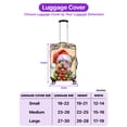 thumbnail image 5 of Merry Christmas Santa Yorkshire Terrier Scarf Twinkling Lights Xmas Holiday Travel Luggage Cover Yorkie Dog Lover Gifts Suitcase Dust Protective Decor - 00022, 5 of 5