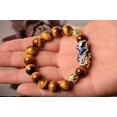 thumbnail image 2 of Pulsera de riqueza YONGSHENG de obsidiana ojo de tigre con cuentas de piedra mano coche, 2 of 5