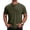 38# Army Green, variant on Mens Henley Shirts Lightweight Casual Summer 3 Button Tees Tops Cotton Classic Work Blend T-Shirts with Pocket,Wine,L
