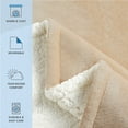 thumbnail image 4 of Host & Home Plush Sherpa Throw Blanket, Plush Mink Velvet Face with Plush Sherpa Reverse, 50x60, Beige, 4 of 7