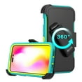 thumbnail image 3 of NIFFPD iPhone 14 Plus Case with Belt-Clip Holster , Heavy Duty Hard Shockproof Protective Phone Case for iPhone 14 Plus 6.7" Green+Yellow, 3 of 4