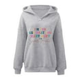 thumbnail image 5 of WENWU Hoodies Sweatshirt for Women Long Sleeve Hoodies for Women Pullover Oversized Hoodies for Women Light Gray Clothes Trendy Fall Outfits for Women Daily Wear, 5 of 7