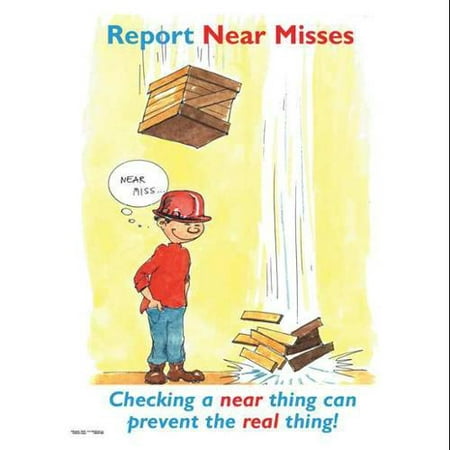 SAFETYPOSTER.COM SW38-MWS Safety Poster, Report Near Misses, (Best Industrial Safety Posters)