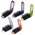 thumbnail image 2 of 5Pcs Portable Folding Comb with Mirror Anti-static Comb High Temperature Resistance Combs for Travel Outdoor (White, Blue, Orange, Green, Purple), 2 of 2