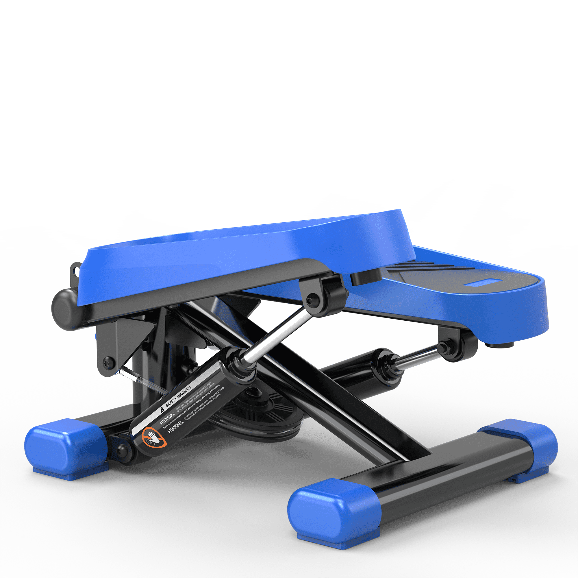 Mini Steppers for Exercise, Stair Stepper for Home with Resistance Bands Stepper with LCD Monitor, Black+Blue
