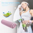 thumbnail image 3 of Toalla de deportes fríos de hielo Toalla de enfriamiento de secado rápido para ejercicios al aire libre de verano (rosa) Ndcxsfigh Nuevos Originales, 3 of 7