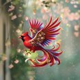 thumbnail image 4 of Cardinal Bird Window Hanging, Beautiful Red Cardinal Design with Flowers, Perfect for Home or Car Decor, Unique and Elegant Gift for Bird Lovers, 4 of 4