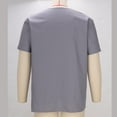 thumbnail image 3 of hotojiny Mens Casual Henley Shirt Cotton Linen Short Sleeve V Neck Shirts Fashion Summer Beach T-Shirts with Pockets, 3 of 6
