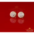thumbnail image 1 of Boucles d'Oreilles Clous en Argent avec Finition en Or Jaune 10K et Diamant Véritable CT, 1 of 1