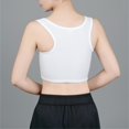 thumbnail image 5 of Tweang Chest Binders binder bras for women Comfortable Soft Tummy Control Bra Compression Bra Push Up Bralette Chest Shaper Binder Tank Top Corset Bra Bindfree Design Binding Bra Z2-White 5XL, 5 of 8