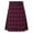 Red, variant on Mens Fashion Scottish Style Plaid Contrast Color Pocket Pleated Skirt