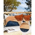 thumbnail image 2 of Pack of 2 Outdoor Pillow Covers, Navy Blue Red Orange Geometric Abstract Art Waterproof Square Throw Pillowcase Cushion Decorative Pillow Covers for Couch Patio Tent, 20x12 in, 2 of 6