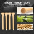 thumbnail image 6 of FINGER TEN Bamboo Golf Tees Wood  2 3/4  Inch Wooden Short Long Tee Color Bulk 300 Pcs Count for Men Women, 6 of 8