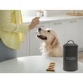 thumbnail image 5 of AuldHome Design Enamelware Dog Treat Jar (Black), Large Modern Farmhouse Pet Treats Container, 5 of 7