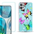 thumbnail image 1 of OneToughShield ® for Motorola Moto G Power 5G 2023 Shockproof Fashion Phone Case, with Tempered Glass Screen Protector - Butterfly, 1 of 3