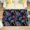 thumbnail image 1 of 4x5 Rug, Succulent Rug Washable Non Slip Soft for Living Room Bedroom, Tropical Plant Area Rug, Girls Floral Carpet, Succulent Home Decor & Gifts, 1 of 7