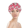 thumbnail image 3 of Kdxio French Bulldog Print Shower Cap for Women,Elastic and Reusable,Double Waterproof Layers Bathing Hat, 3 of 9