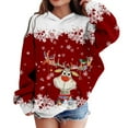 thumbnail image 1 of MIASHUI Sweat à Capuche Tête de Cerf Dessin Animé pour Enfants Garçons Filles Manches Longues Décontracté Confort Quotidien Rouge, 2-3 Ans, 1 of 4