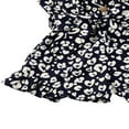thumbnail image 5 of Summer Leopard Print Infant Baby Girls Cotton Rompers Overalls Sleeveless Button Jumpsuits Outfits Kids Clothes Coffee 1-2 Years, 5 of 5