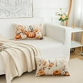 thumbnail image 6 of Fall Pumpkins Pillow Covers 12x20 Inch Set of 2 Pumpkin Floral Decorative Pillowcases Thanksgiving Autumn Seasonal Farmhouse Patio Outdoor Cushion Cases for Sofa Couch, 6 of 6