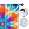 thumbnail image 4 of Blackout Kids Curtains,Colorful Rainbow Tie Dye Spiral Pattern Childrens Insulated Curtains Set Of 2,Bedroom Essentials,Toddler Room Decor 52"x63", 4 of 5