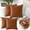 Brown, variant on Leather Throw Pillow Covers 18x18 Inch Set of 2 - Brown Square Decorative Pillow Cases - Modern Farmhouse Style Cushion Covers for Sofa Couch Bedroom Living Room Bed Decor