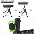 thumbnail image 6 of Magshion Craft and Drawing Station Tempered Glass Adjustable Drafting Table with Stool, Black, 6 of 13