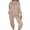Khaki, variant on Elainilye Fashion Track Suits for Women Set Casual 2 Piece Outfits Sweatsuit Long-sleeved Round Neck Sweatshirt Drawstring Pants Set,Brown