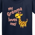 thumbnail image 4 of Inktastic My Gramma Loves Me Cute Giraffe Youth T-Shirt, 4 of 5