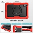thumbnail image 7 of Case for Samsung Galaxy Tab S11 Ultra 14.6 inch 2025, 360 Rotating Stand Handle Pencil Holder Shoulder Strap Heavy Duty Shockproof Cover, Red, 7 of 7