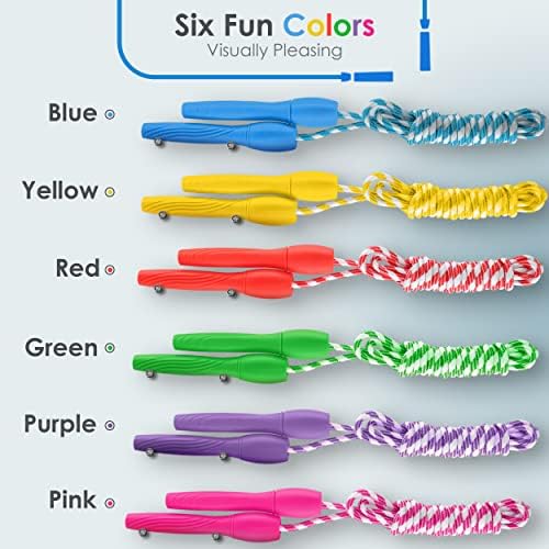 Ram Pro All Purpose Jump Rope Stripe Ropes With Plastic Handles for any Skill Level
