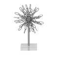 thumbnail image 3 of DecMode Round Silver Metal Chain Star On Acrylic Base, 8" X 12", 3 of 6